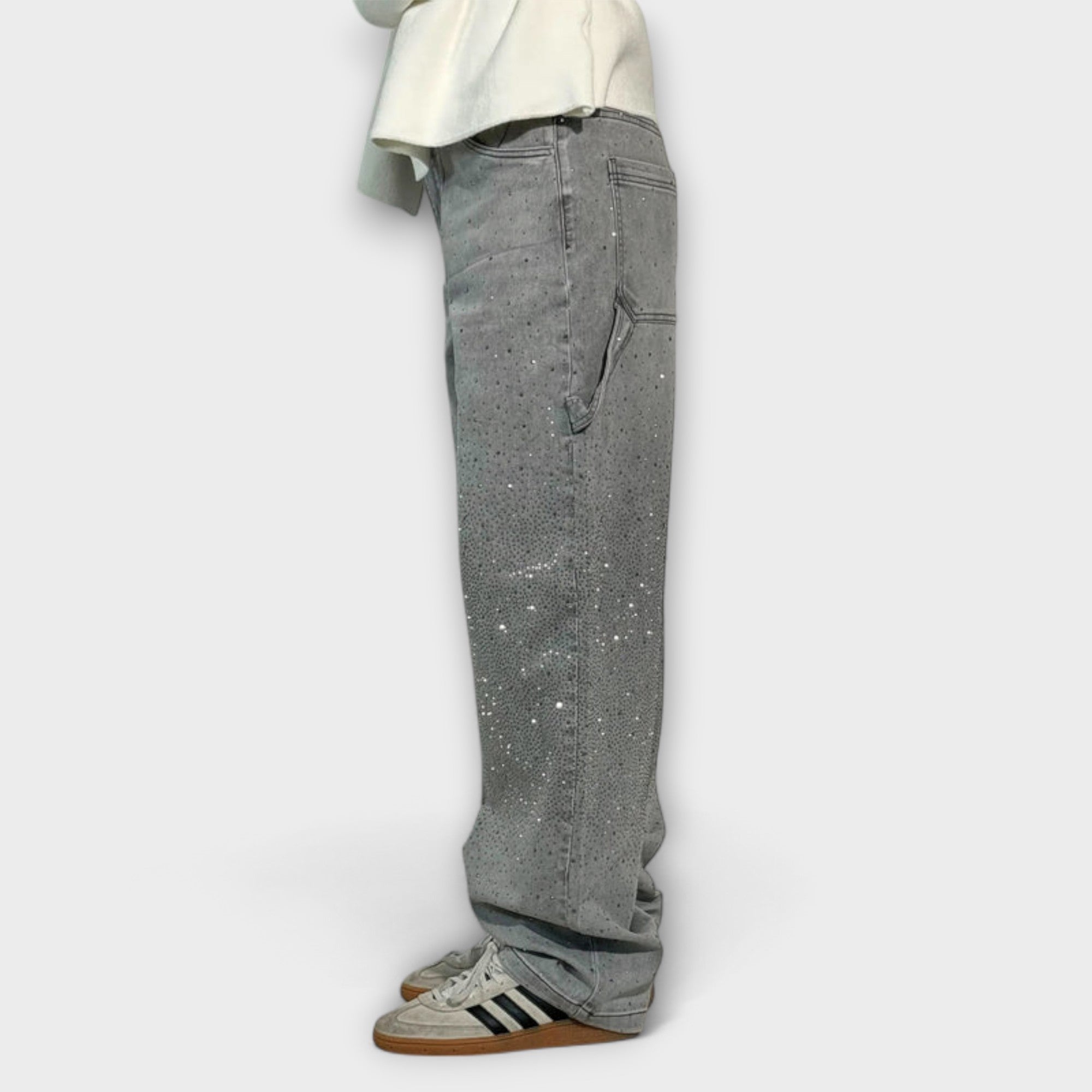 ELYRA™ | Jeans en denim brillant style balloon carpenter