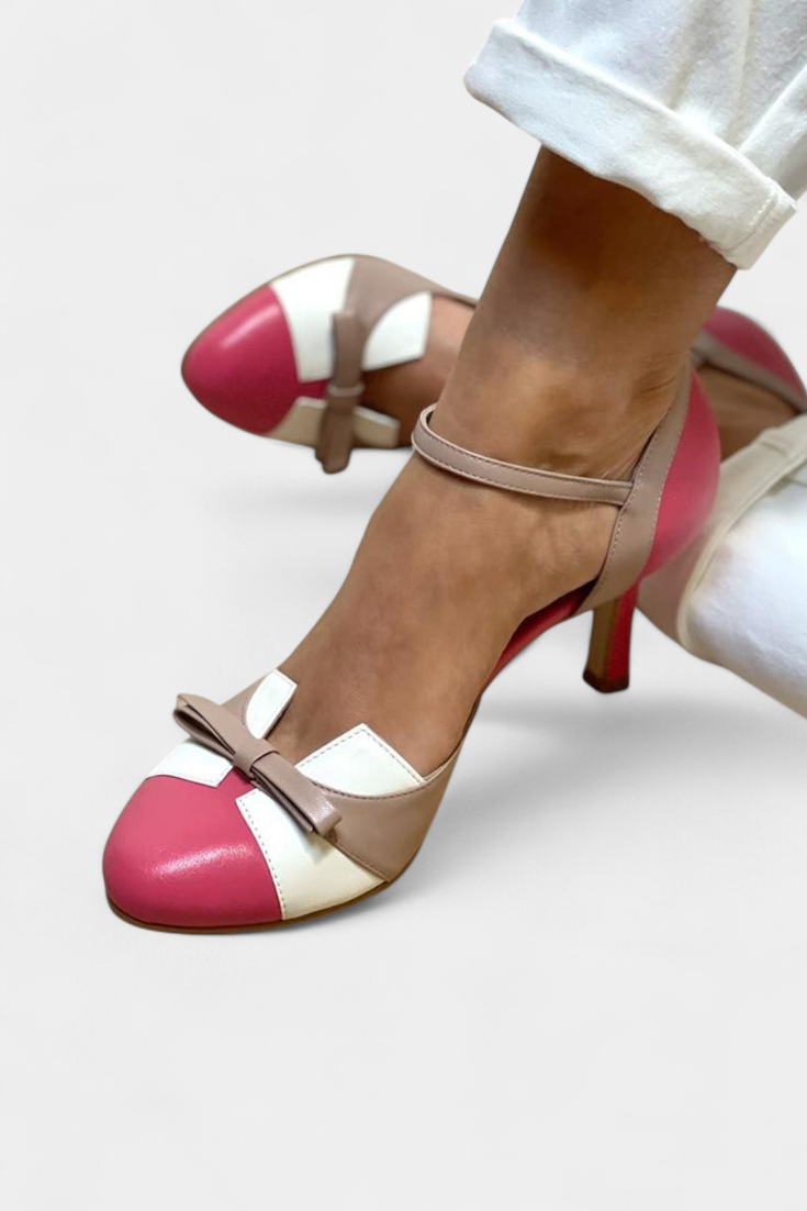 ELYRA™ | Black Leather Orthopaedic Heels