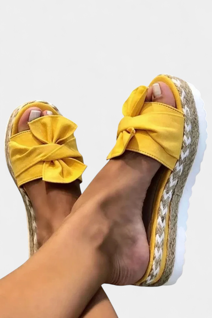 ELYRA™ | Platform Sandals with Bow