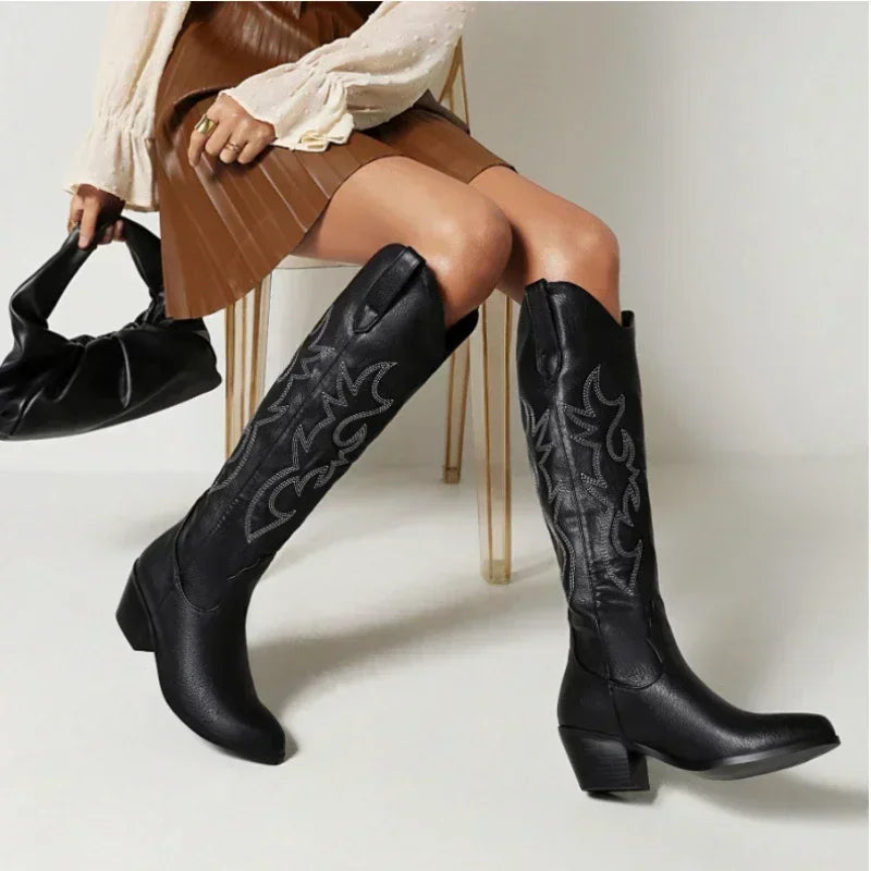 ELYRA™ | Knee High Cowboy Boots