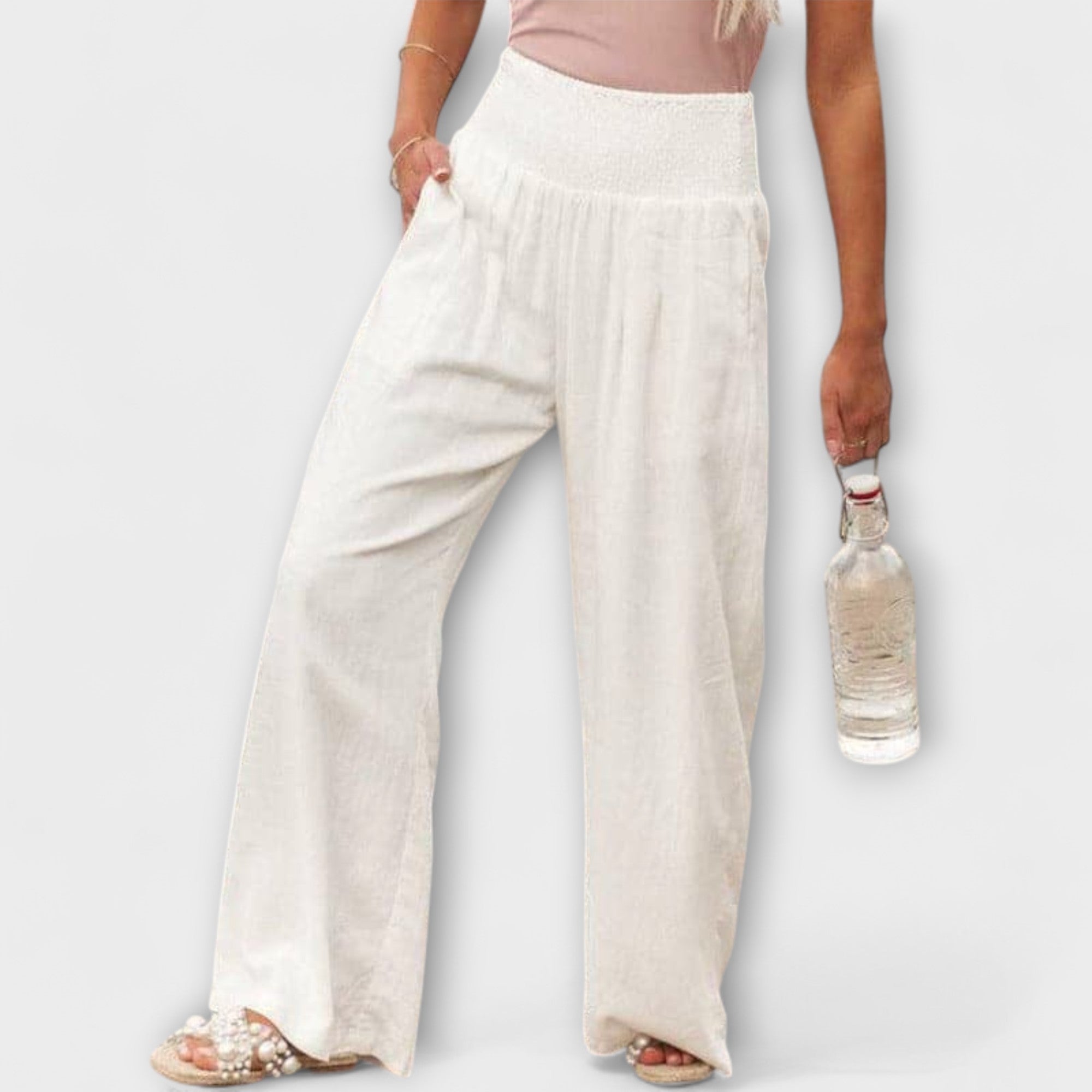ELYRA™ | Pantalon large en lin décontracté