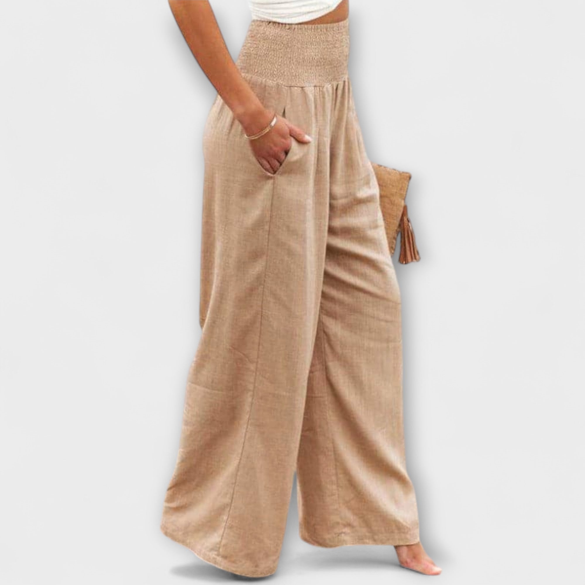 ELYRA™ | Pantalon large en lin décontracté