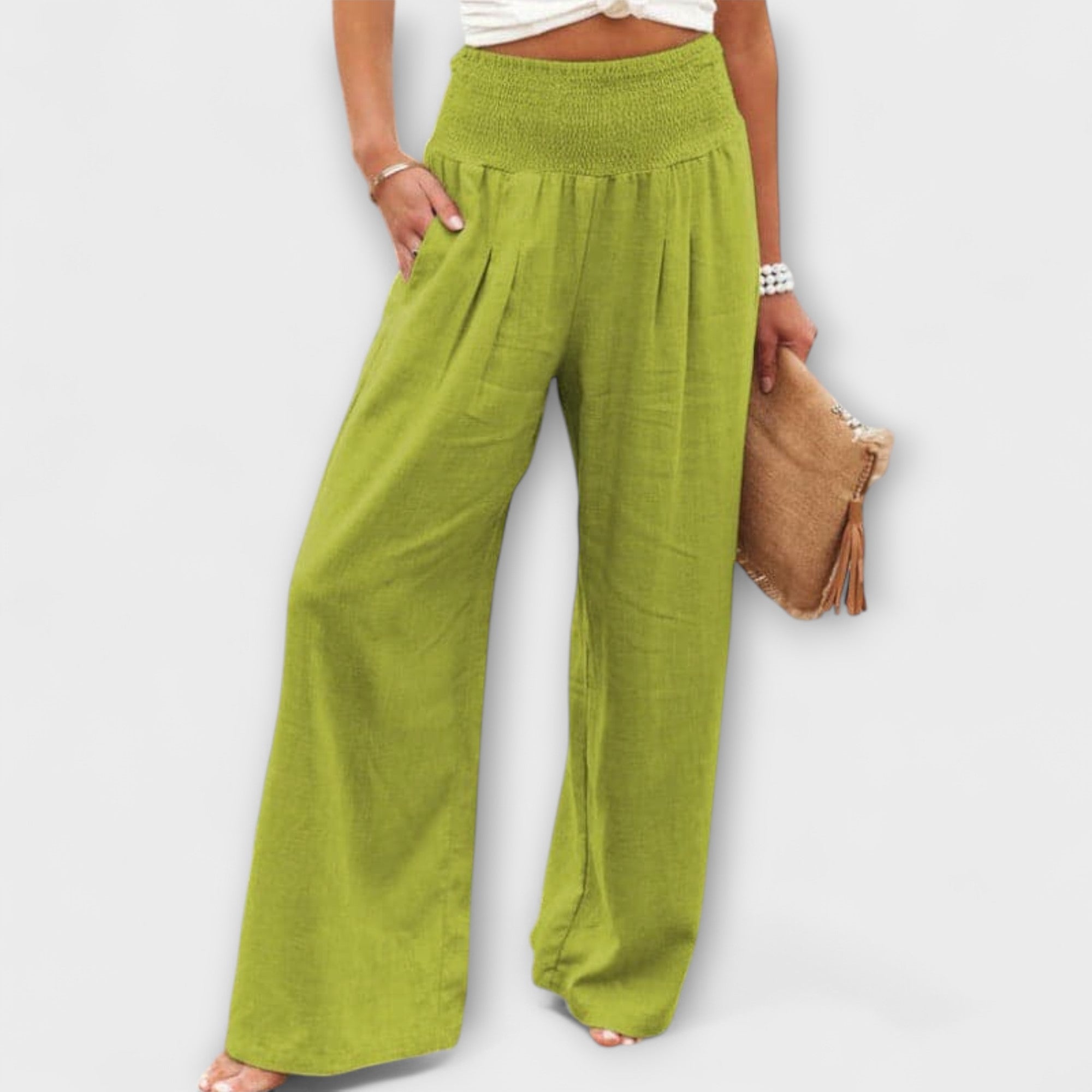 ELYRA™ | Pantalon large en lin décontracté