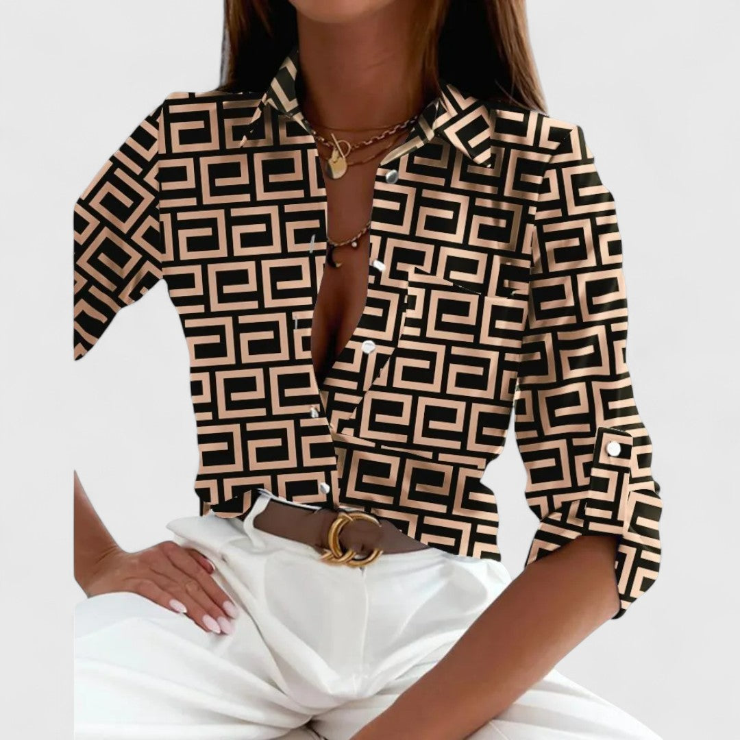 ELYRA™ | Abstract Blouse in Lightweight Fabric