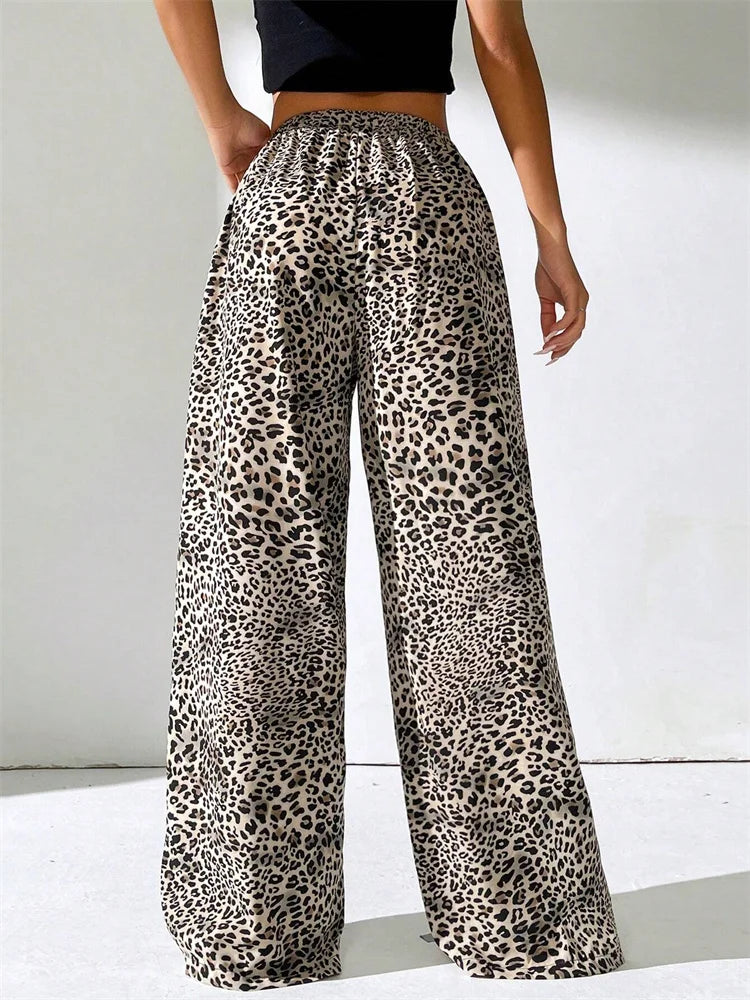 ELYRA™ | Leopard Wide-Leg Trousers