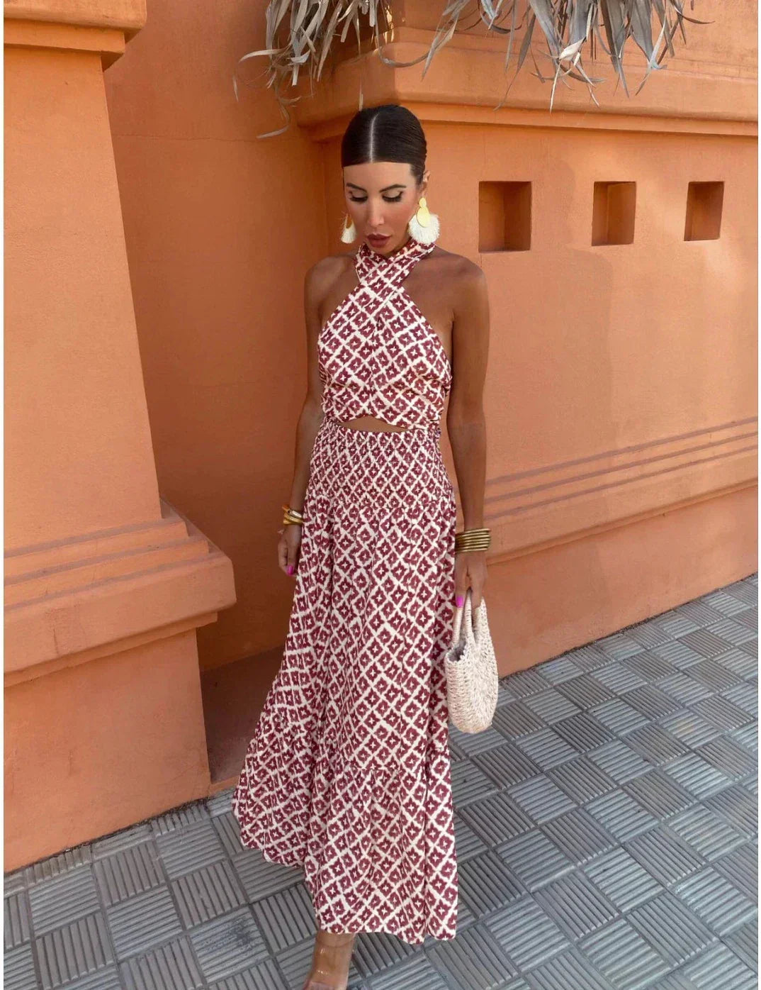 ELYRA™ | Ensemble à col halter au look de fleurs du désert