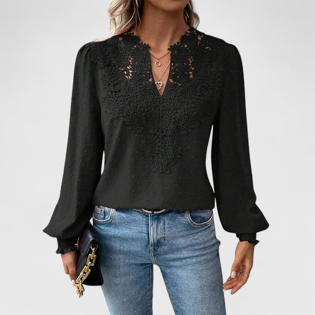 ELYRA™ | Cotton V-Neck Blouse