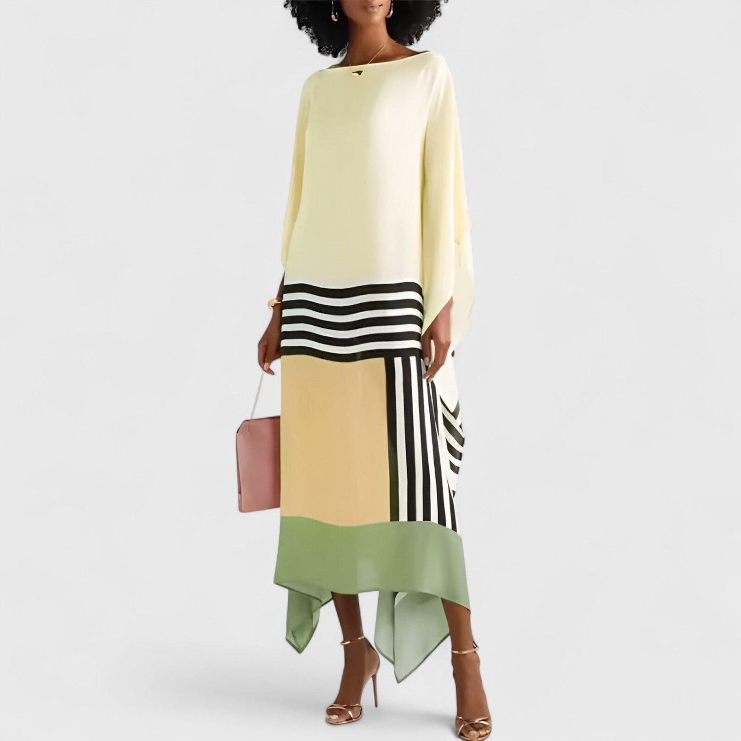 ELYRA™ | Oversized Caftan with Geometric Print