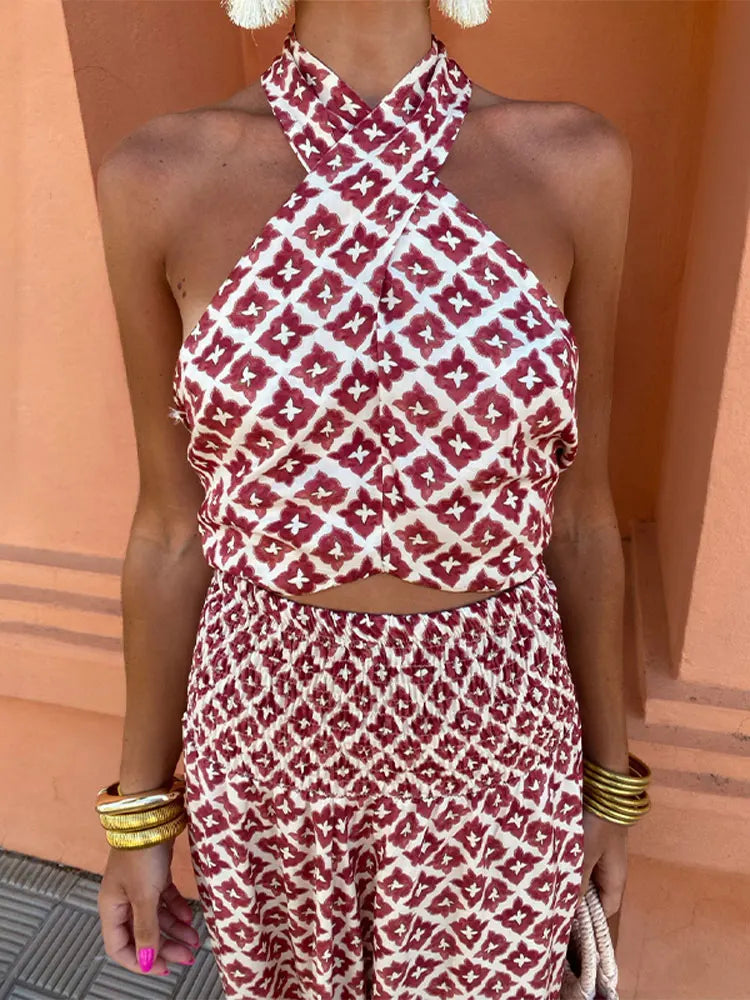 ELYRA™ | Ensemble à col halter au look de fleurs du désert