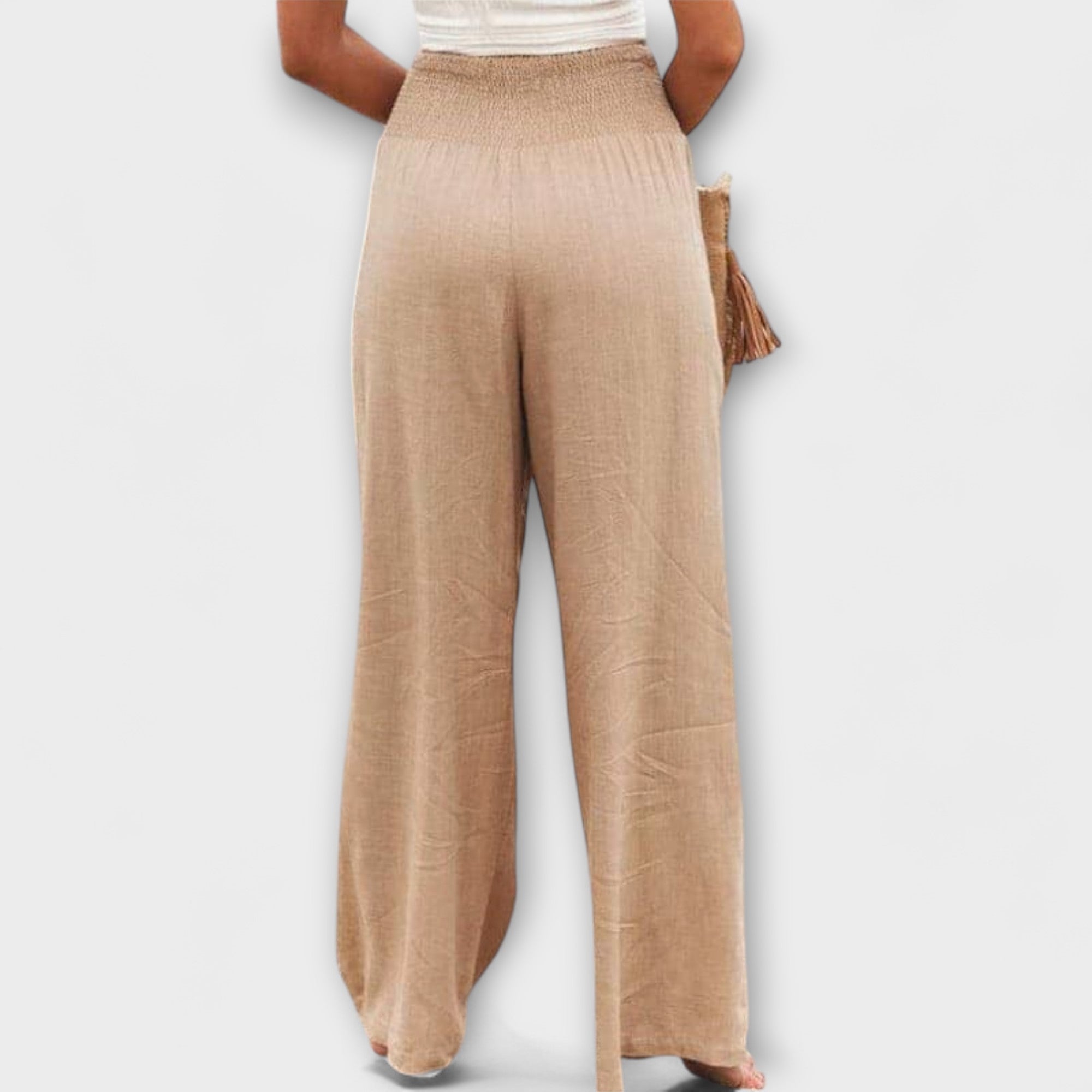 ELYRA™ | Pantalon large en lin décontracté