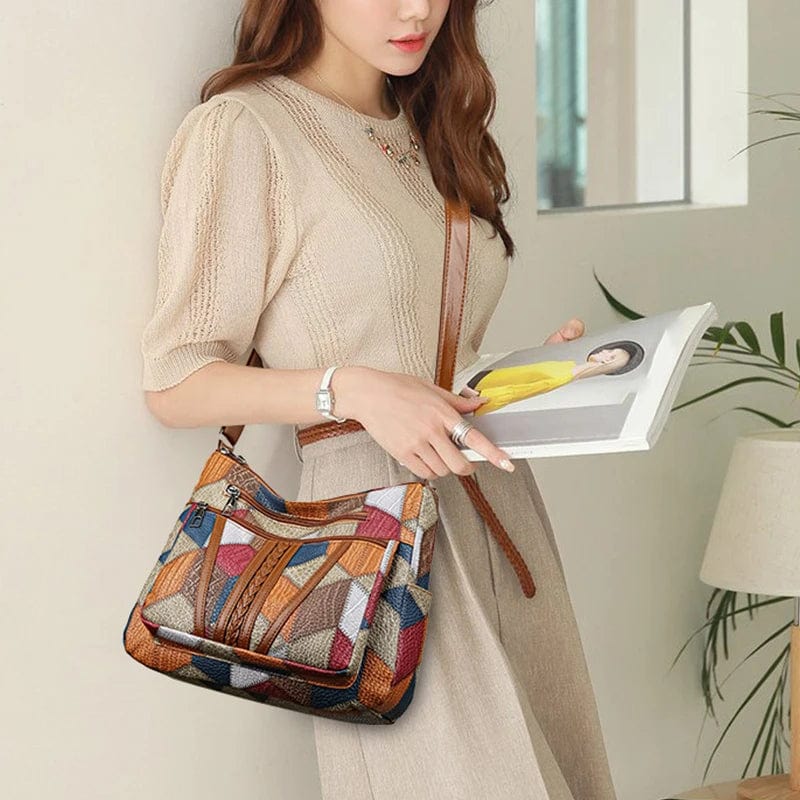 ELYRA™ | Mosaic Leather Handbag