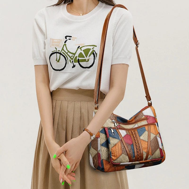 ELYRA™ | Mosaic Leather Handbag