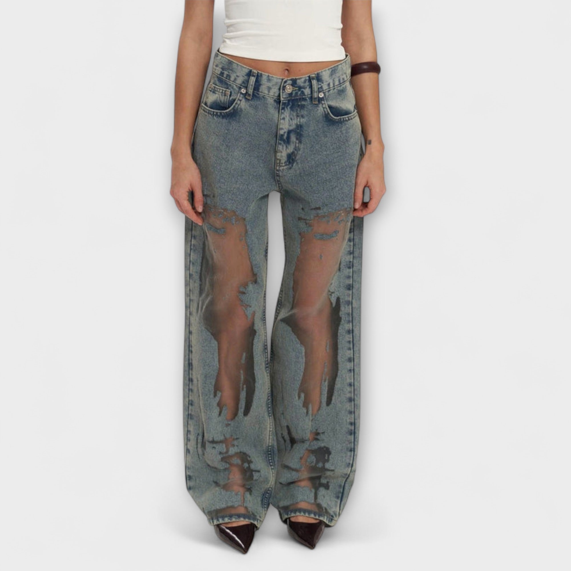 ELYRA™ | Jean en Denim Bleu Clair