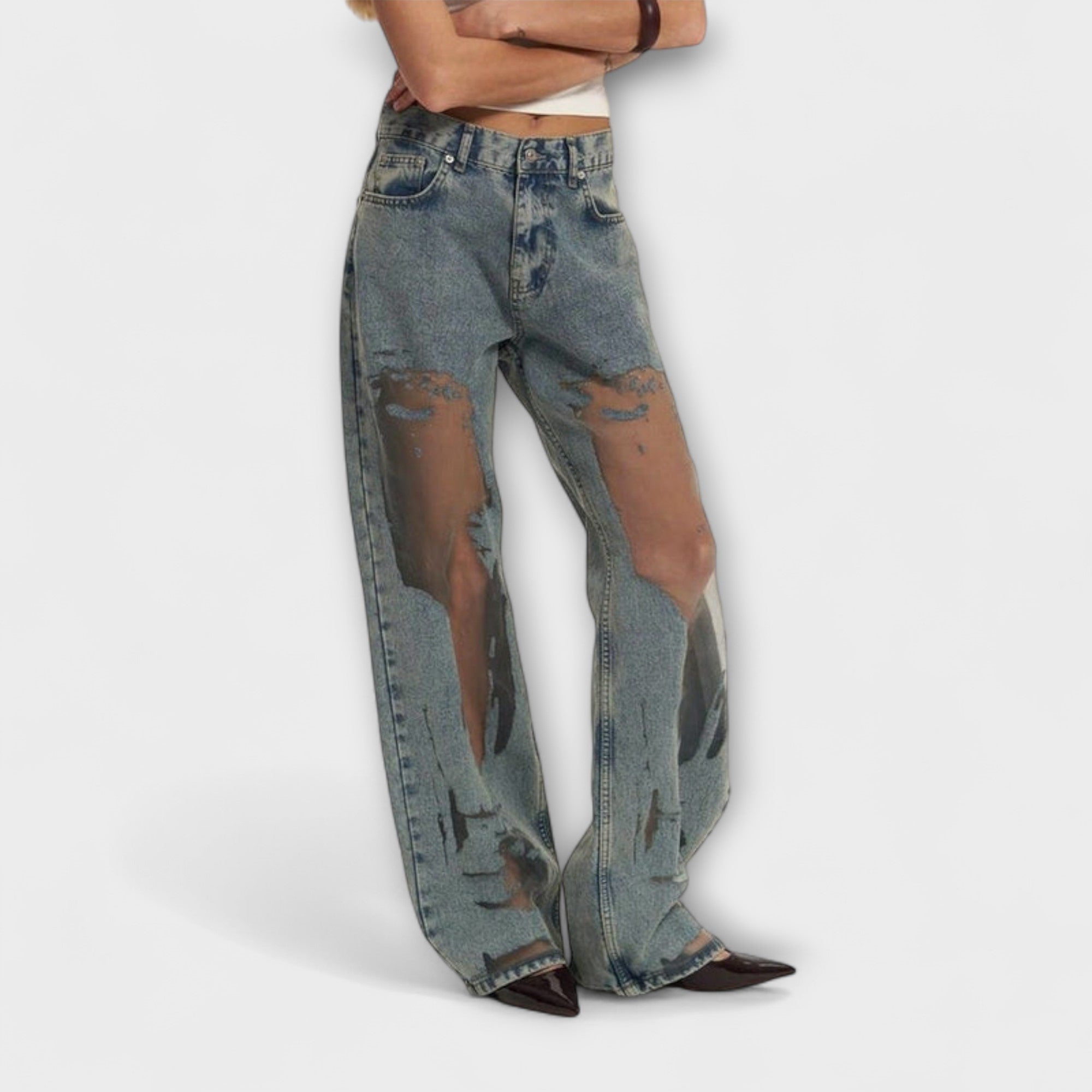 ELYRA™ | Jean en Denim Bleu Clair