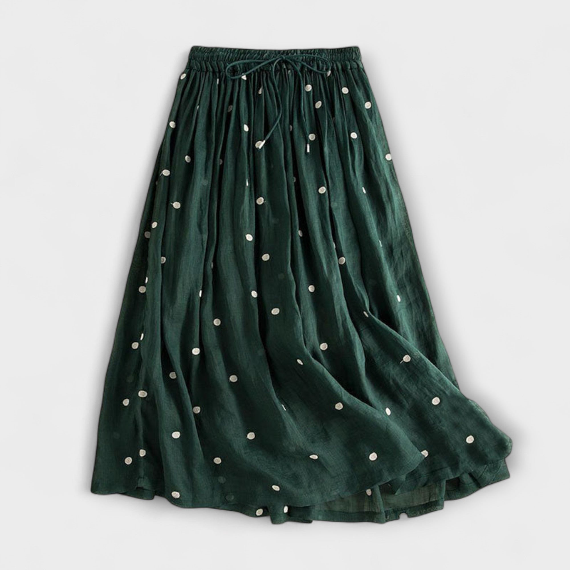 ELYRA™ | Jupe à pois en coton-lin