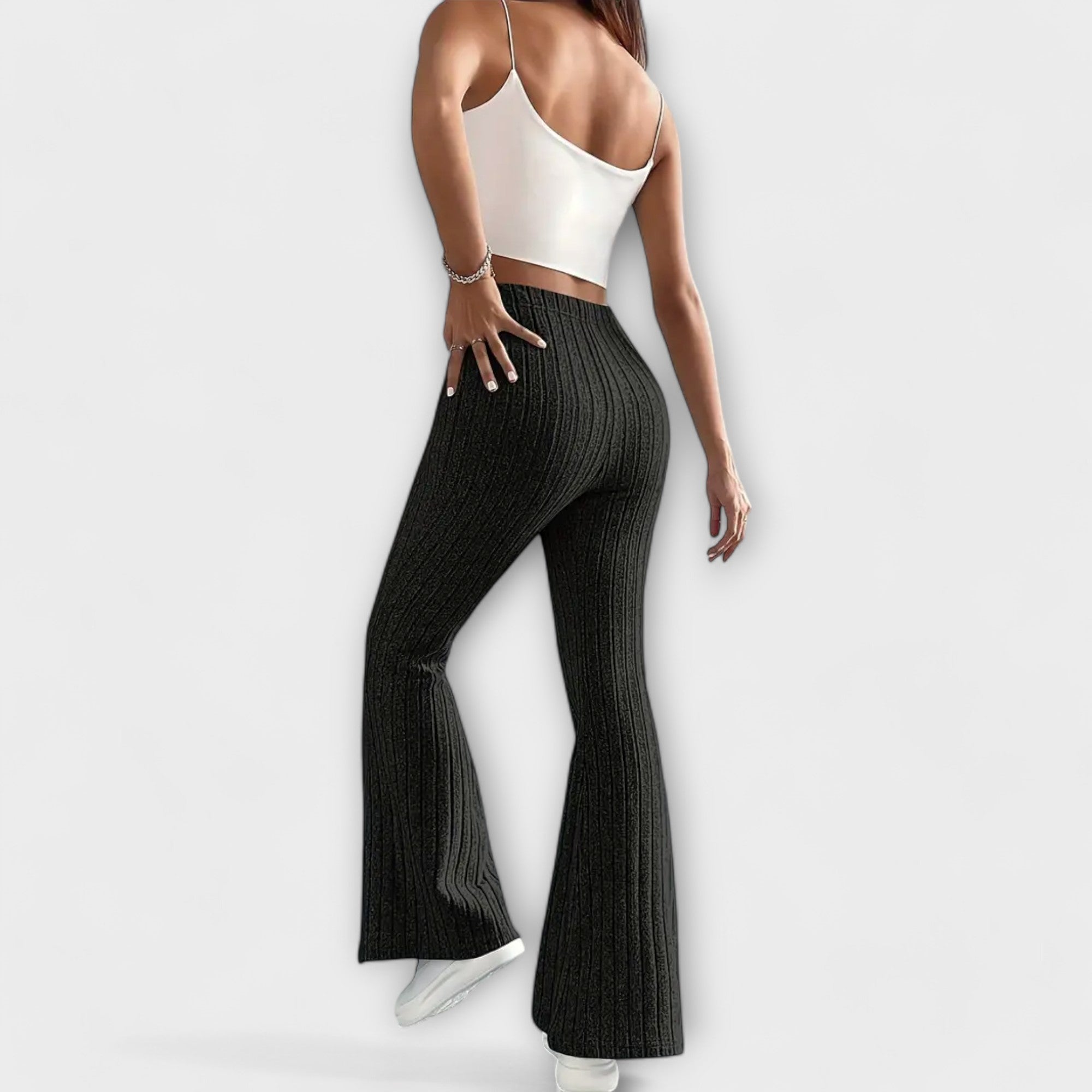 ELYRA™ | Fluid Black Linen Trousers