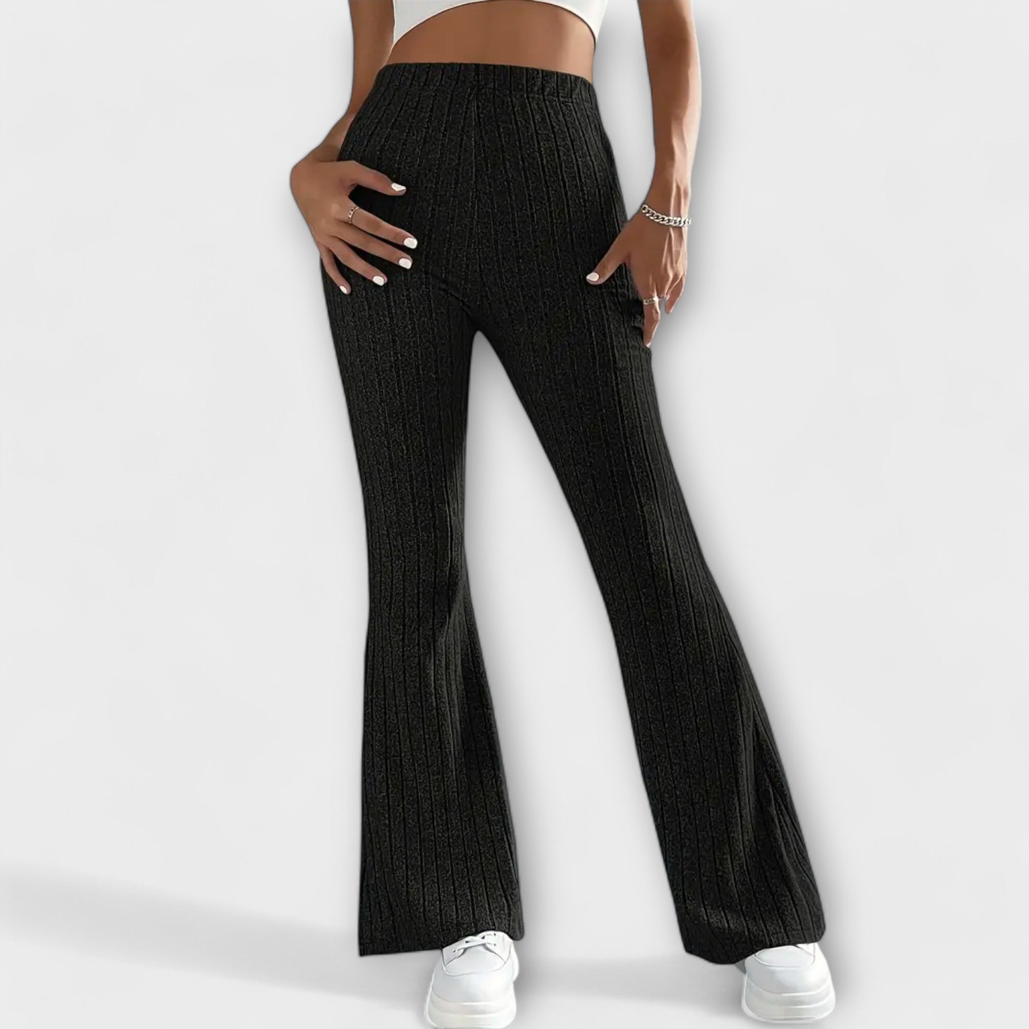 ELYRA™ | Fluid Black Linen Trousers