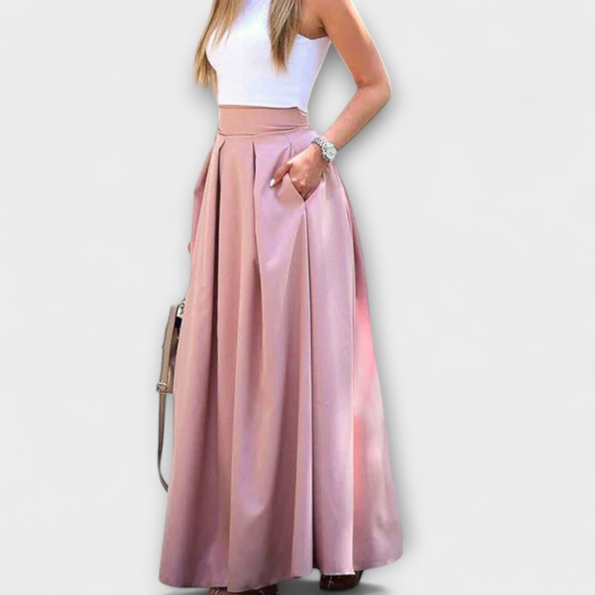 ELYRA™ | High-waisted maxi skirt in flowing fabric