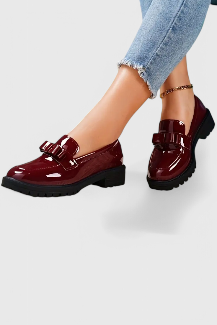 ELYRA™ | Moccasins with Bow Detail and Block Heel