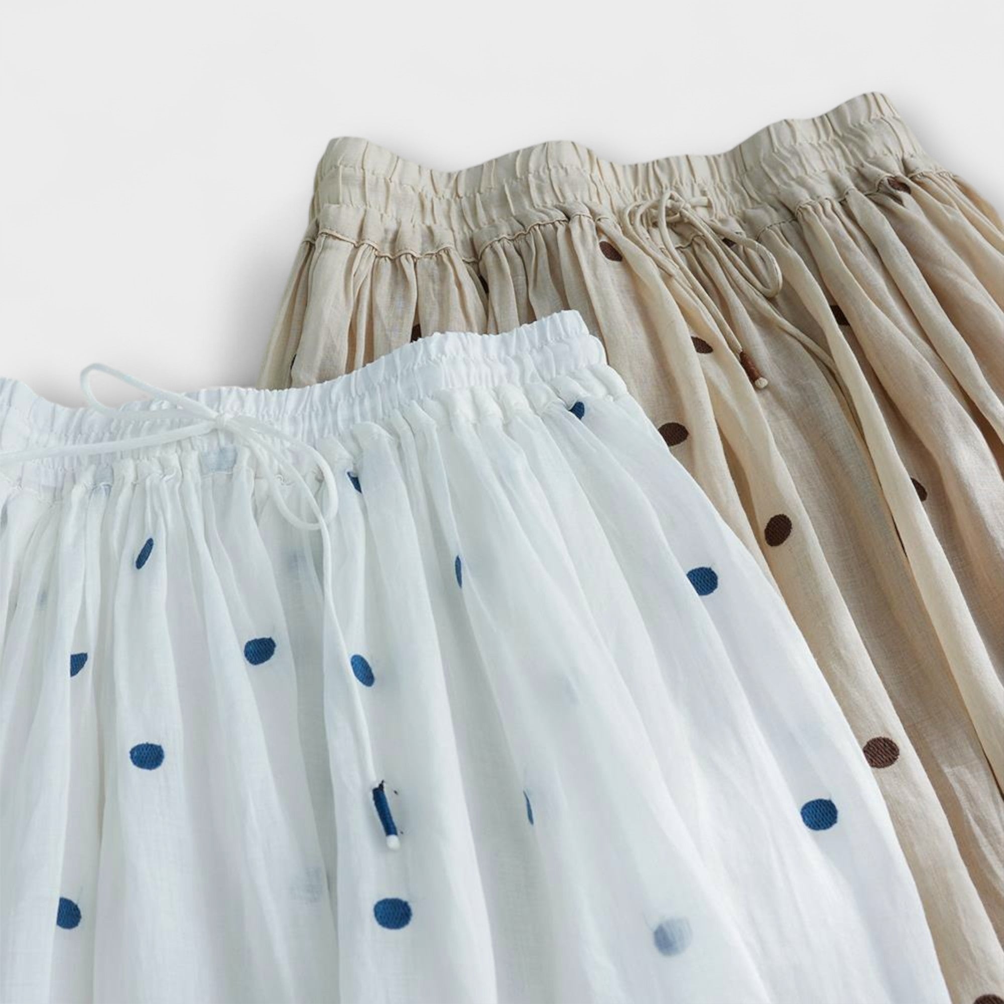 ELYRA™ | Jupe à pois en coton-lin