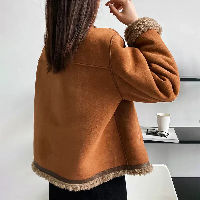 ELYRA™ | Buttoned Sheepskin Jacket