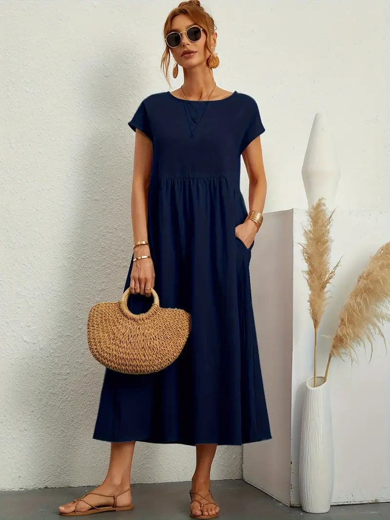 ELYRA™ | Premium Linen Dress with Pockets