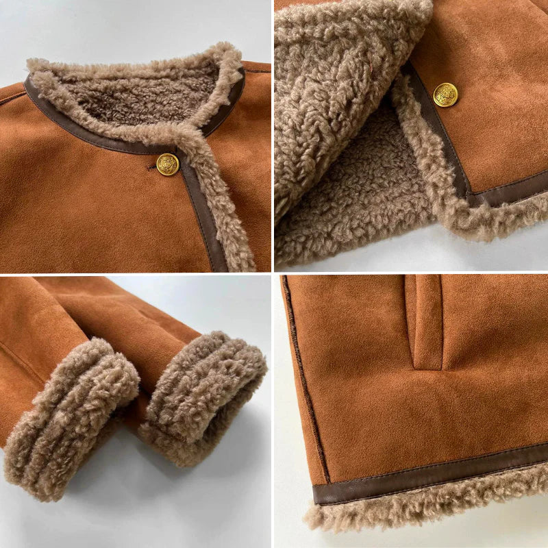 ELYRA™ | Buttoned Sheepskin Jacket
