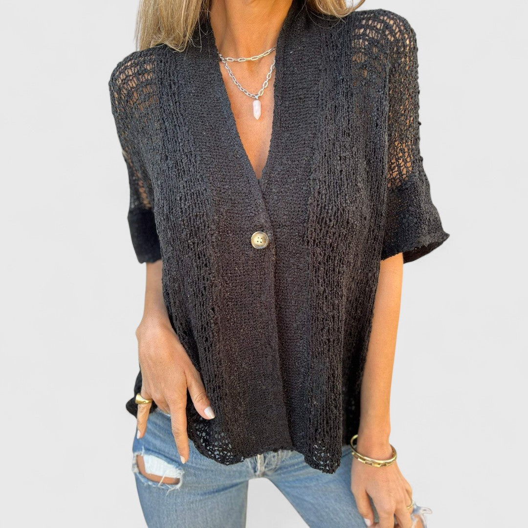 ELYRA™ | Handcrafted Linen Blouse, Fluid Cut