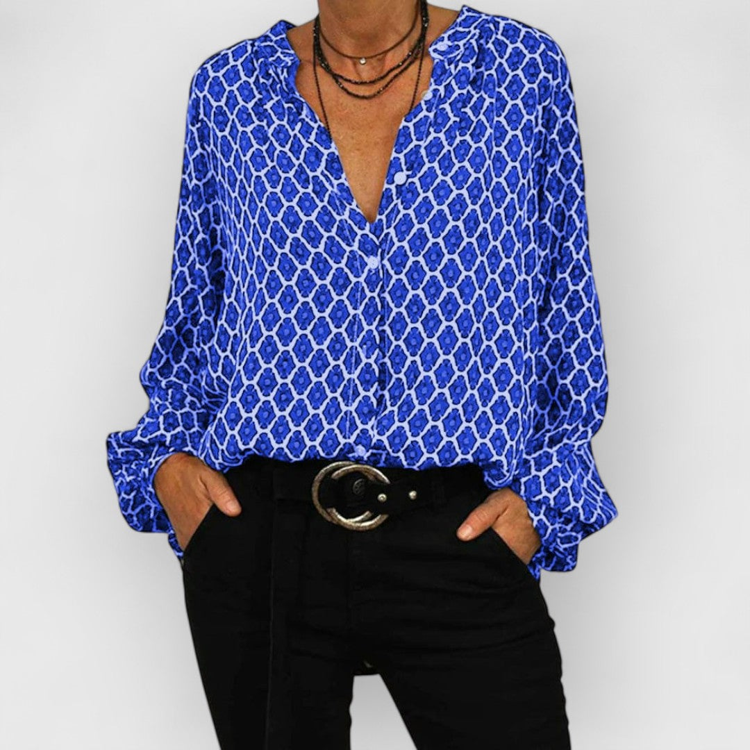 ELYRA™ | Striped Cotton Shirt Dress