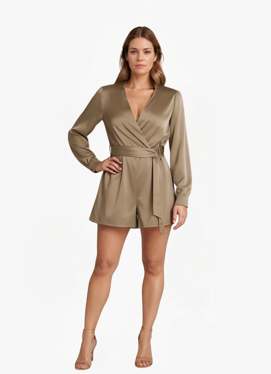 ELYRA™ | Satin Jumpsuit with Belt