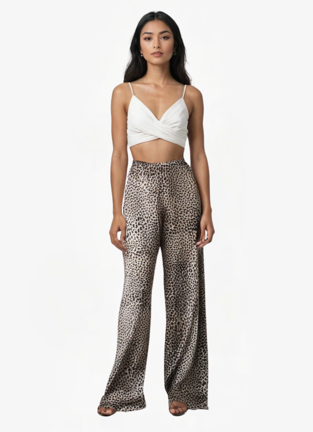ELYRA™ | Leopard Wide-Leg Trousers