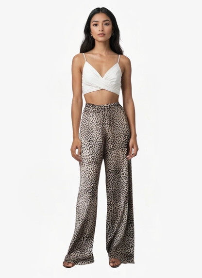 ELYRA™ | Leopard Wide-Leg Trousers