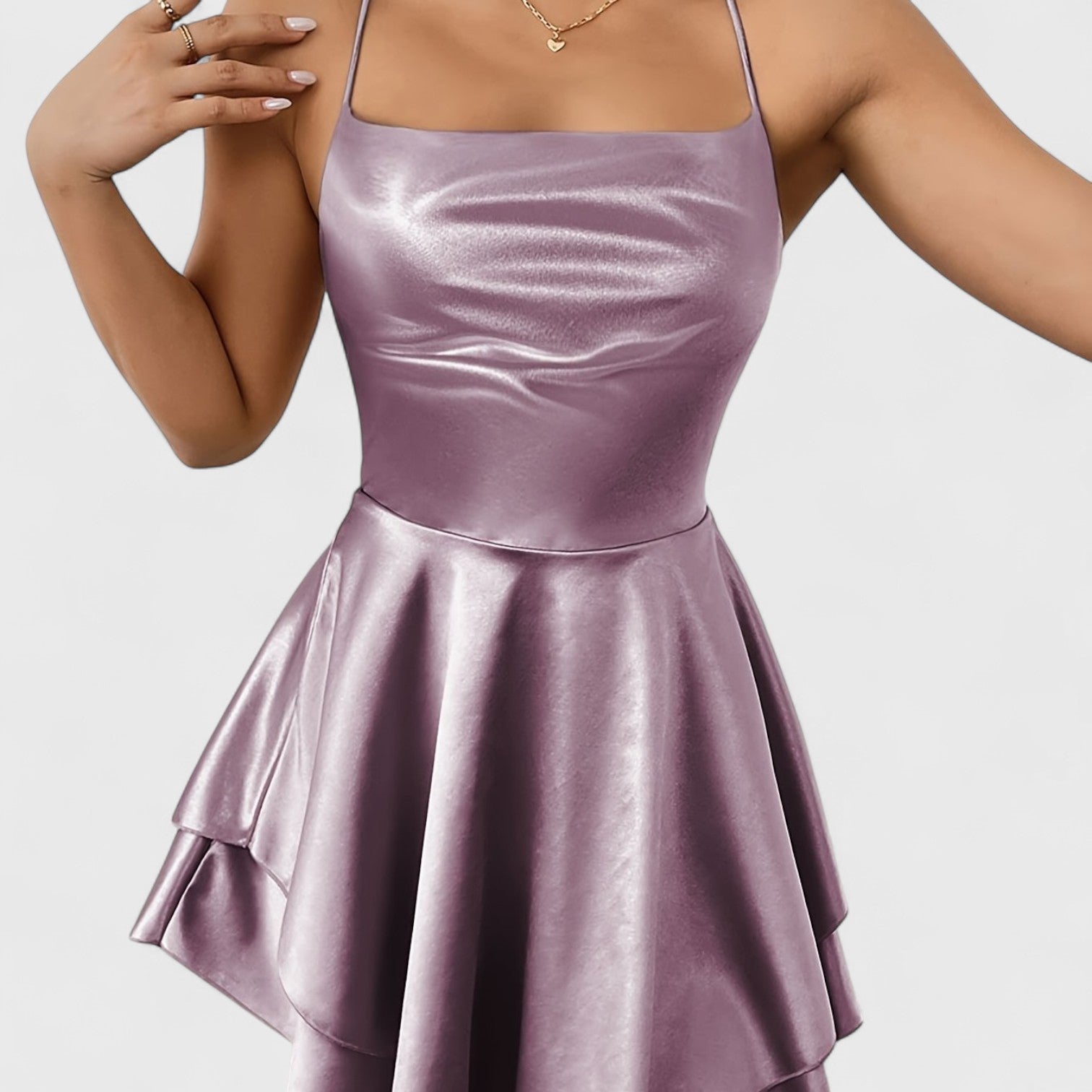 ELYRA™ | Elegant Backless Dress with Square Neckline