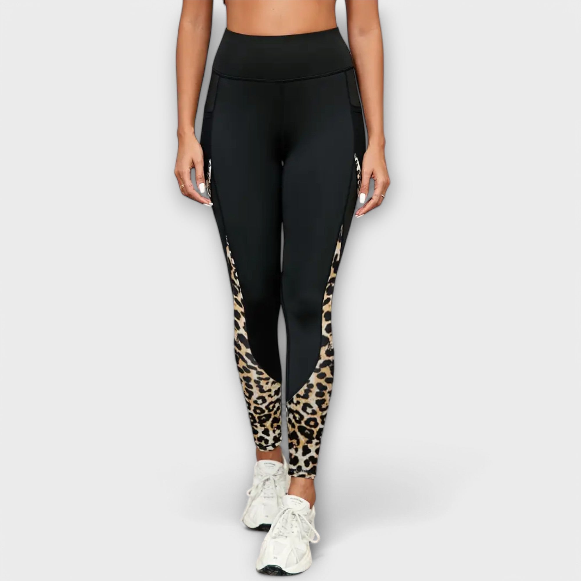 ELYRA™ | High-Waisted Leopard Print Training Trousers