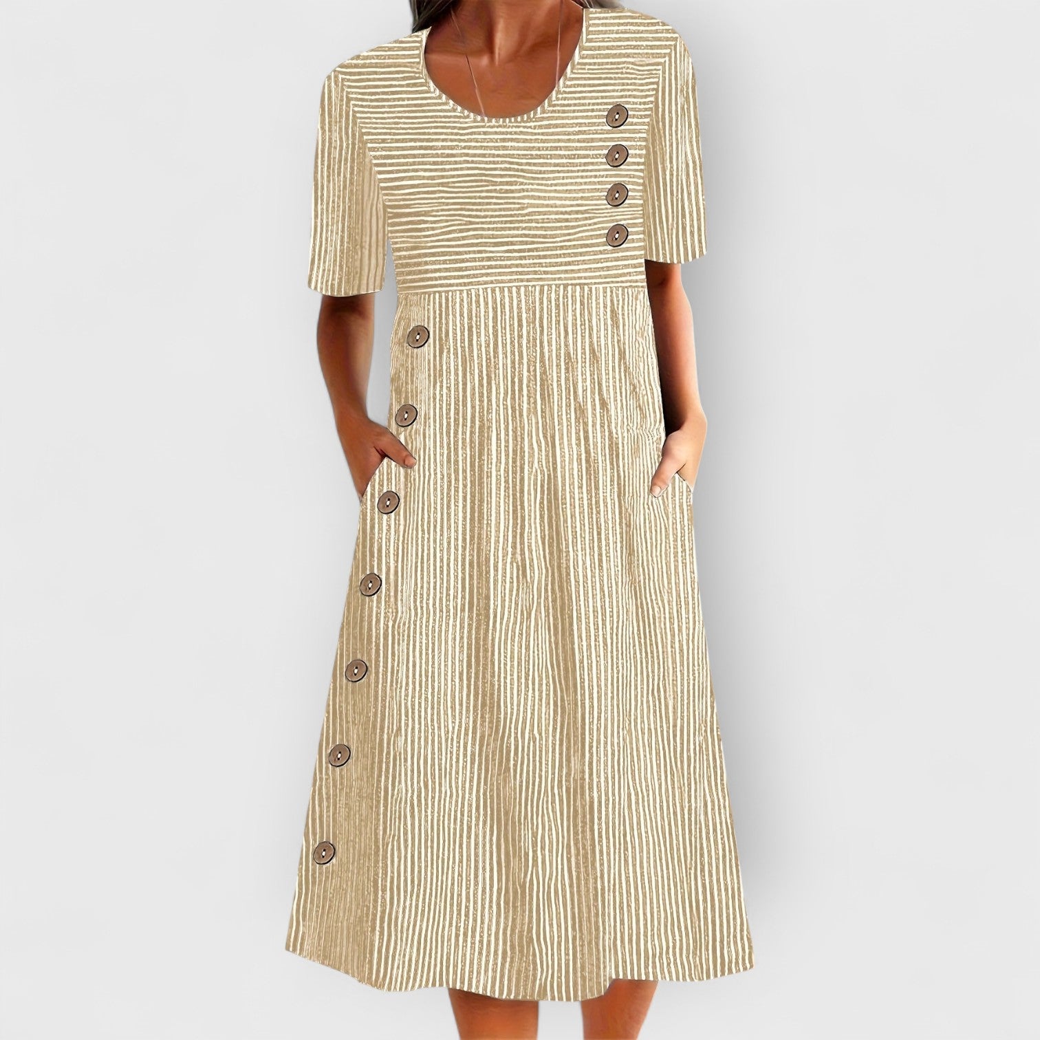 ELYRA™ | Striped Summer Dress with Flowing Cut