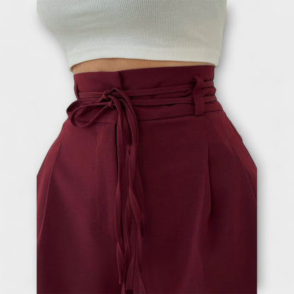 ELYRA™ | Soft Cotton Lace-Up Leisure Trousers