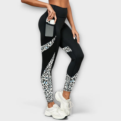 ELYRA™ | High-Waisted Leopard Print Training Trousers