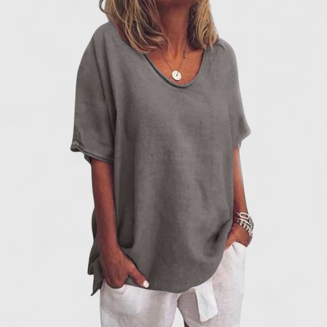 ELYRA™ | Soft Cotton V-Neck T-Shirt