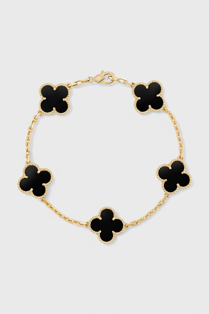 ELYRA™ | Bracelet avec Motif de Trèfle et Élégance Plaqué Or