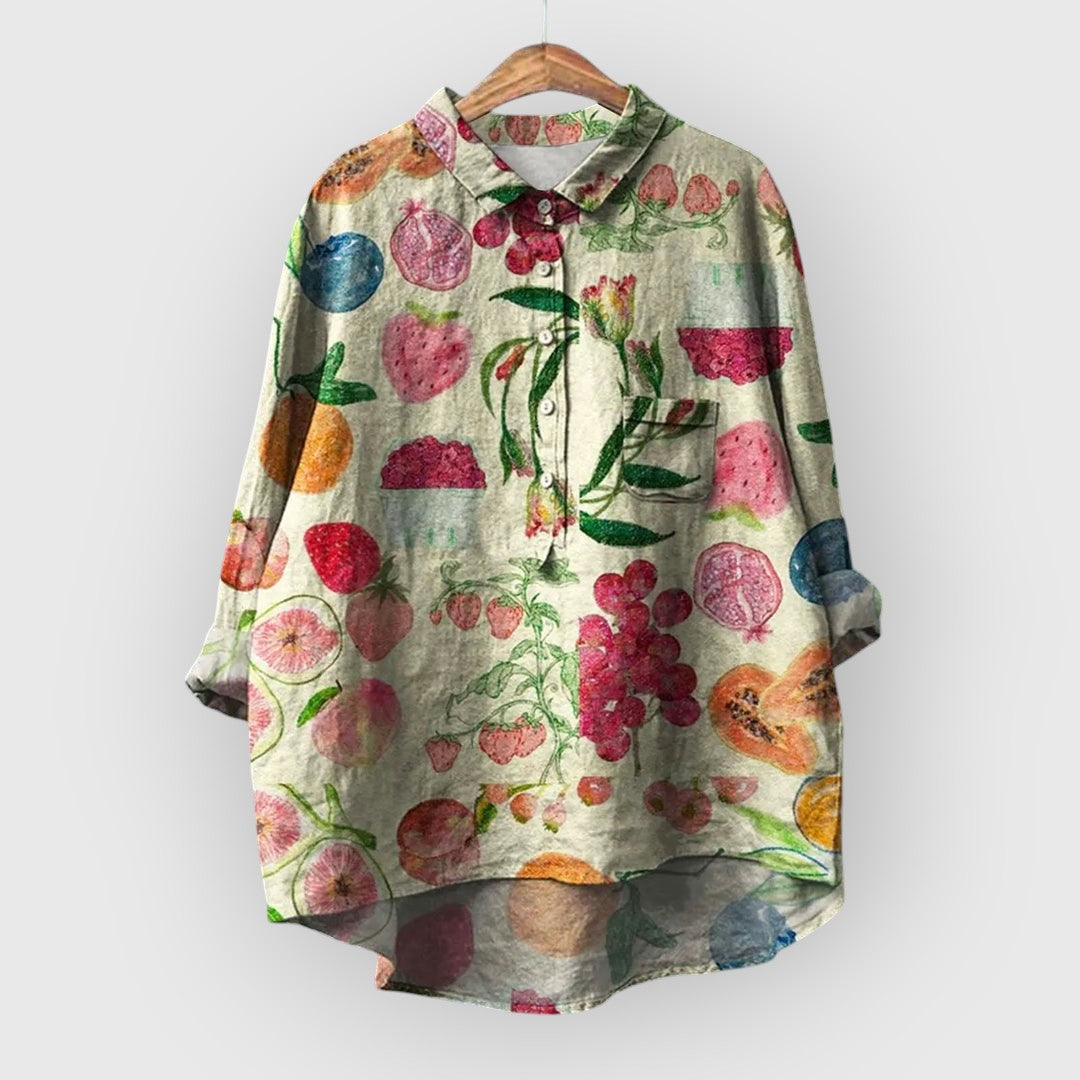 ELYRA™ | Blouse à fleurs faite main