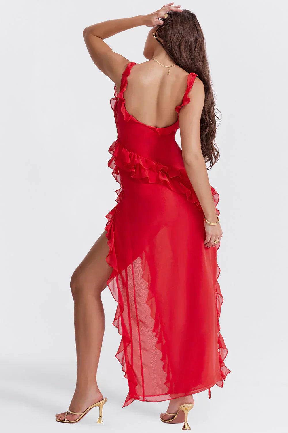 ELYRA™ | Elegant Ruffled Evening Dress