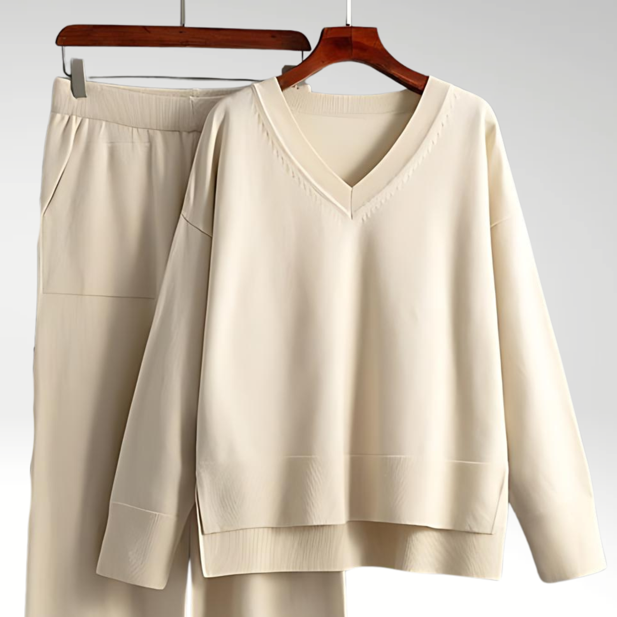 ELYRA™ | Luxe Two-Piece V-Neck Set