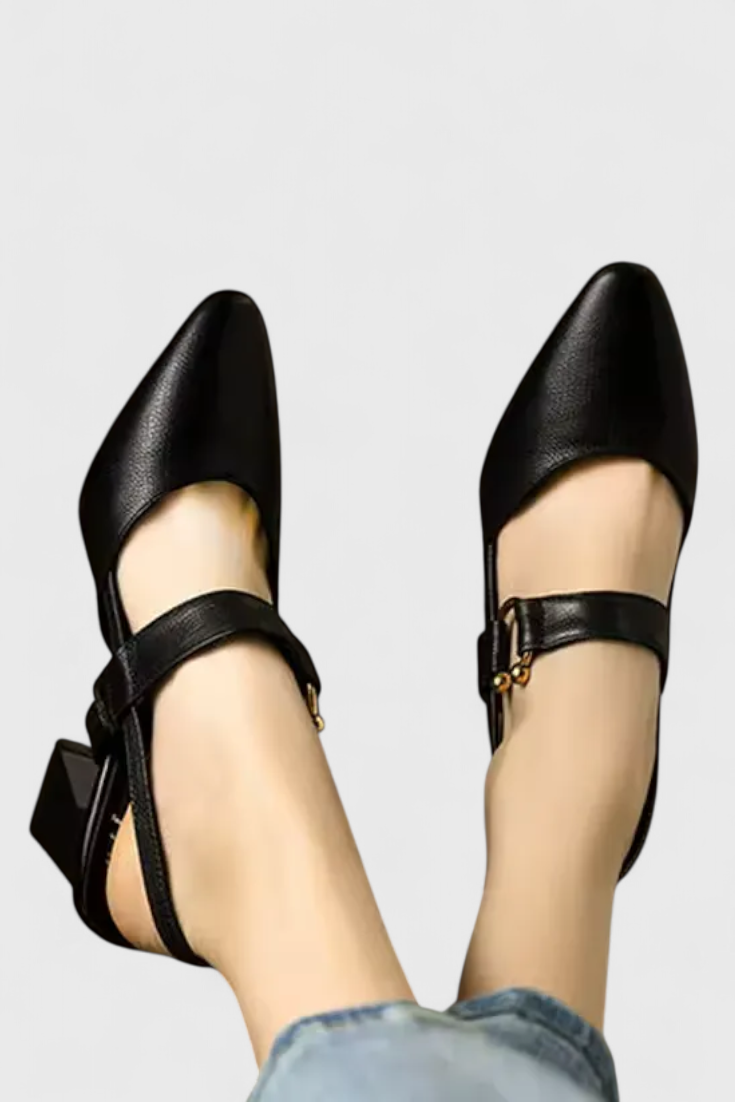 ELYRA™ | Comfortable Leather Heeled Shoes