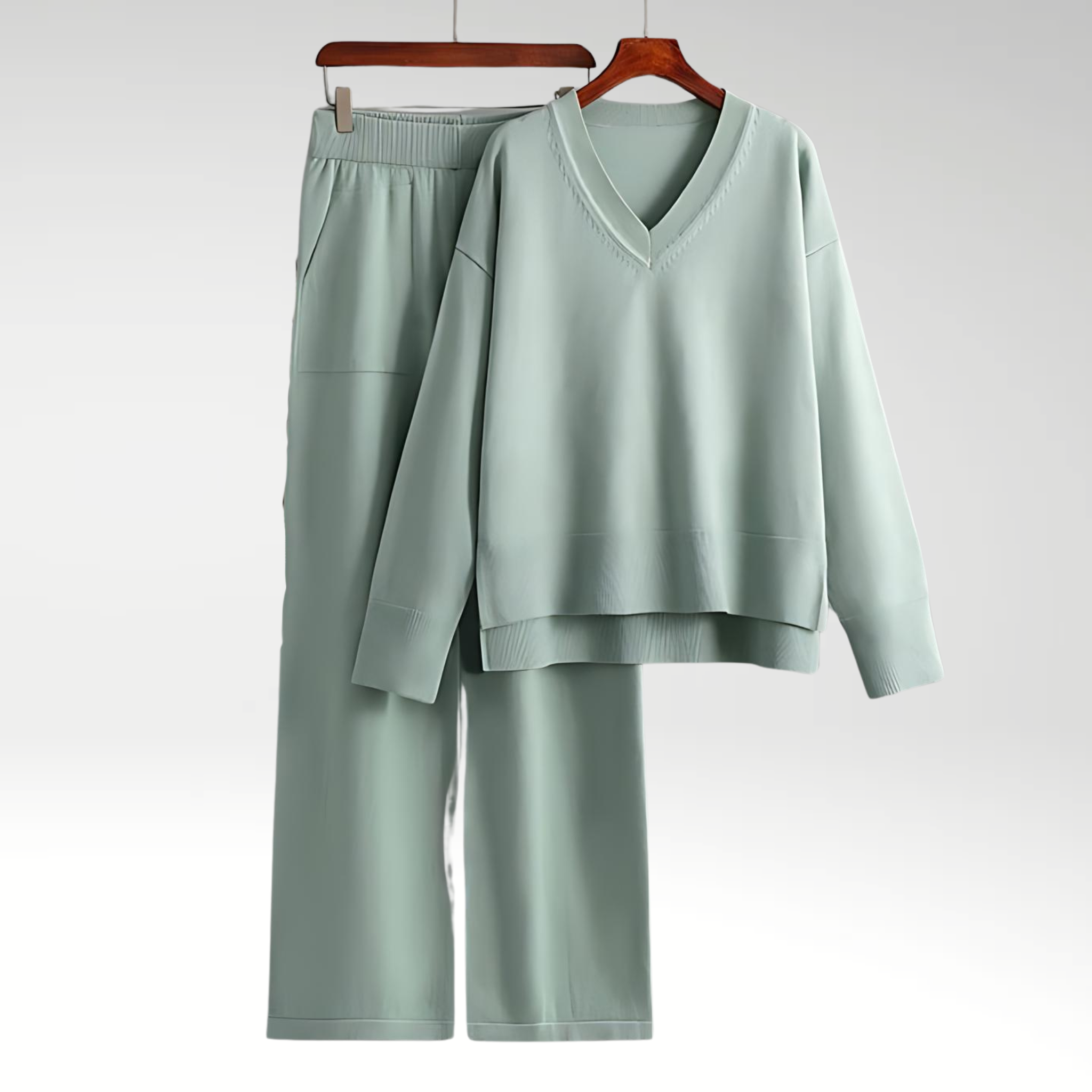 ELYRA™ | Luxe Two-Piece V-Neck Set