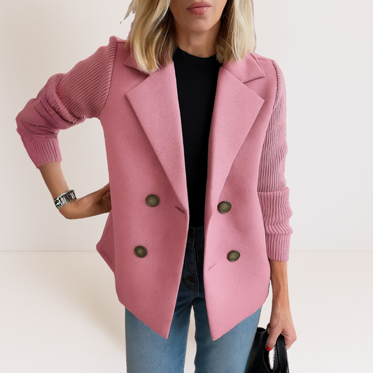 ELYRA™ | Elegant Jacket with Knitted Sleeves