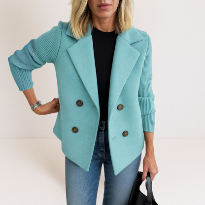 ELYRA™ | Elegant Jacket with Knitted Sleeves