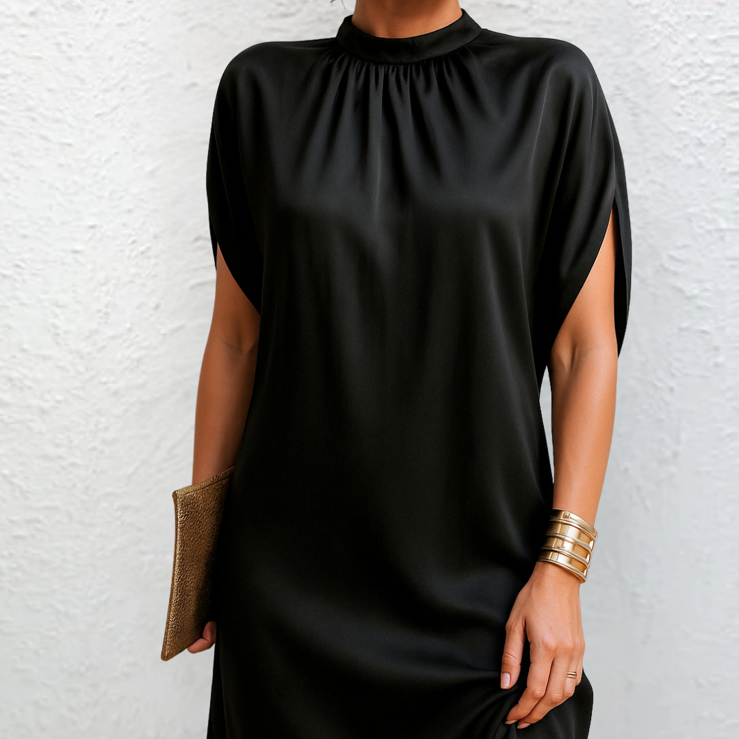 ELYRA™ | Loose-fitting dress with gathered neckline