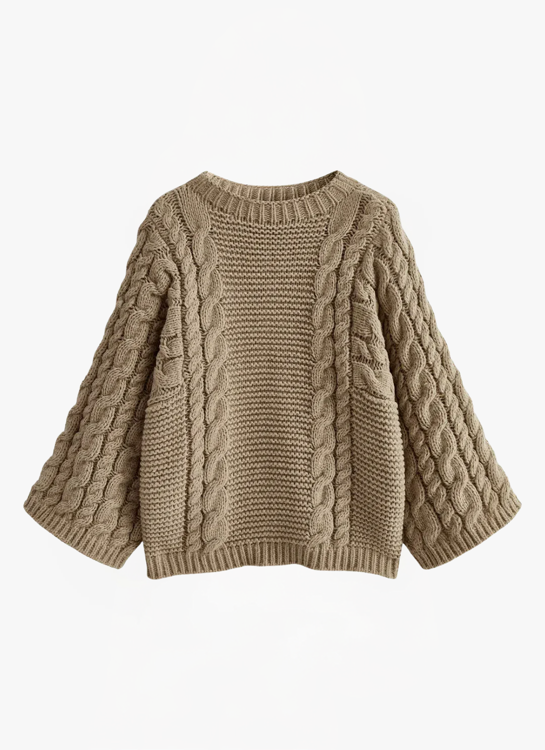 ELYRA™ | Pull en Tricot Câble à Col Rond de Loisirs