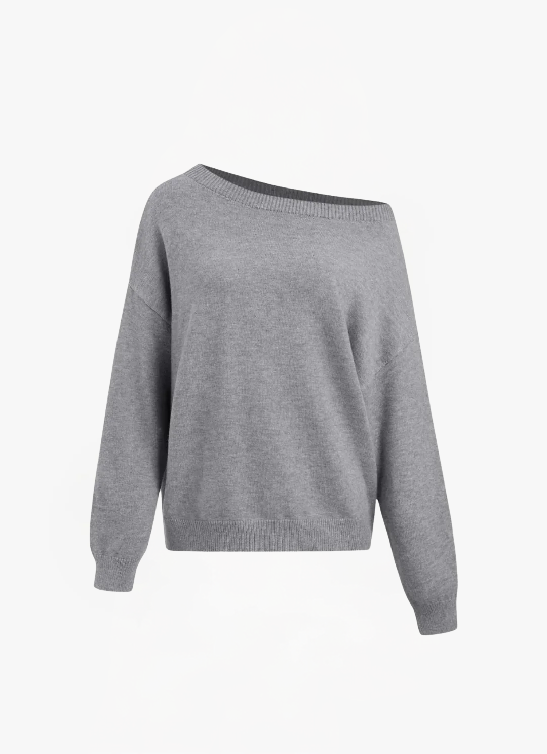 ELYRA™ | Pull Oversized à Col Asymétrique Tricoté