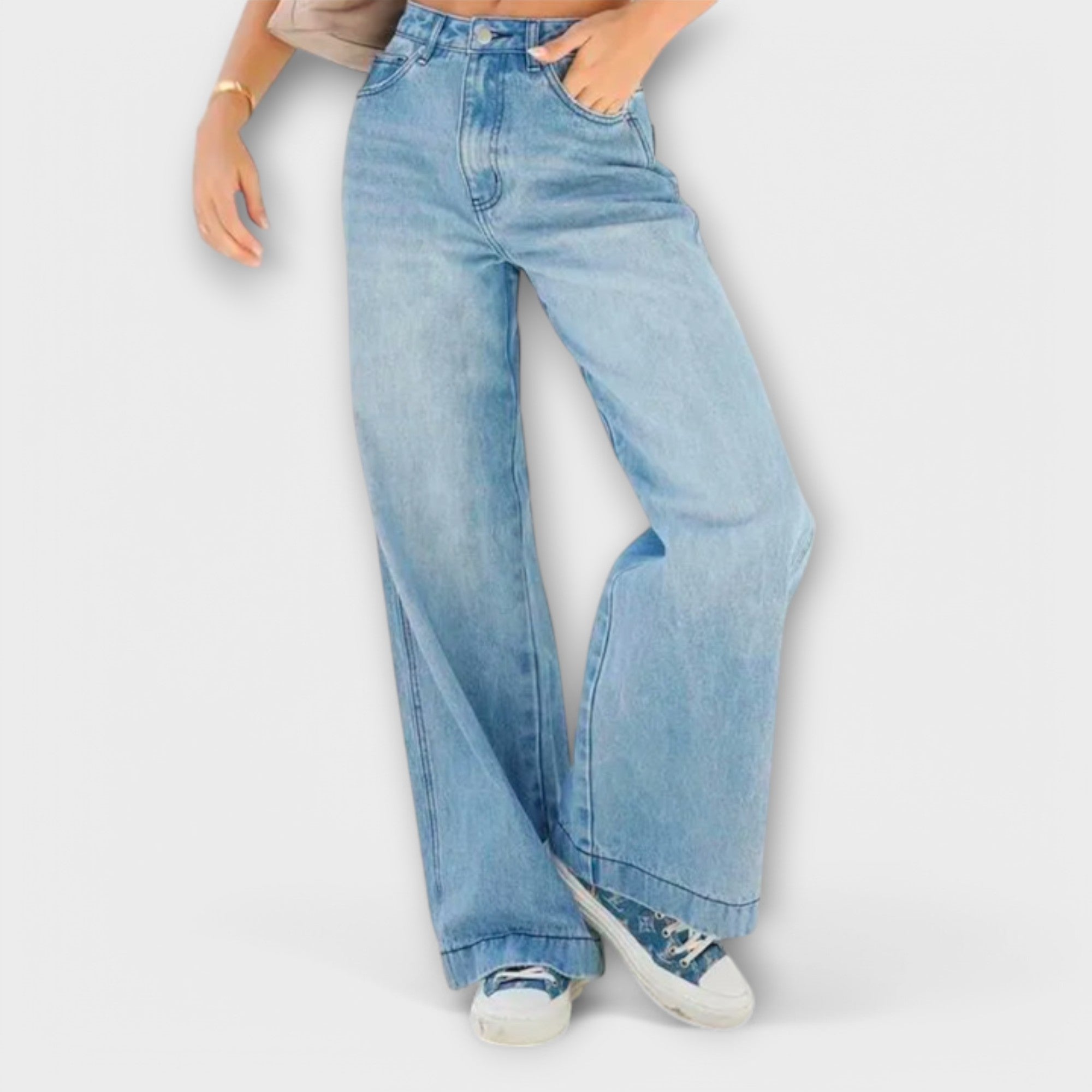 ELYRA™ | Black Cotton Baggy Trousers